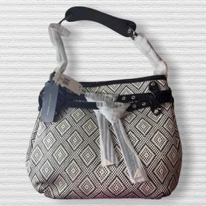 FRANCESCO BIASIA Black & White Shoulder Bag